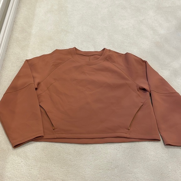 lululemon womens AirWrap Crew in Desert Sun size 12 luxstreme spacer fabric - Picture 1 of 10